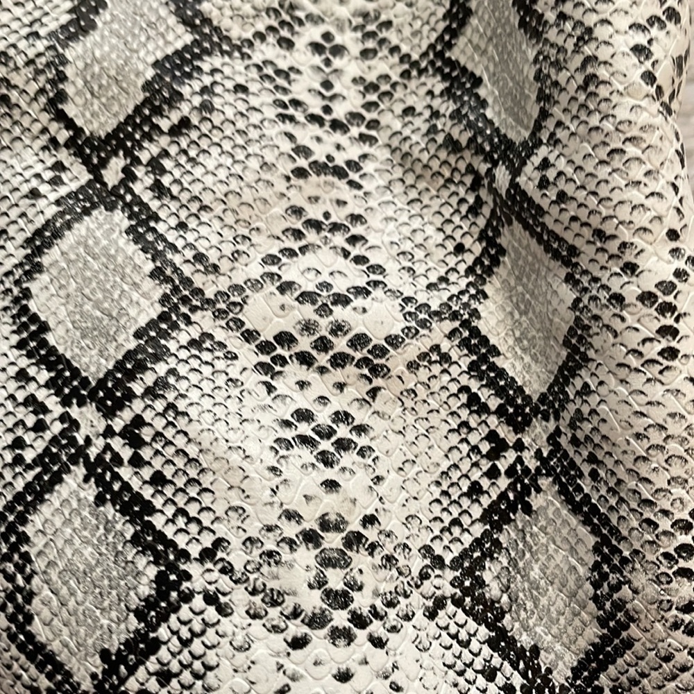 Raye Easton Bootie in Black & White Embossed Snakeskin Print Size 6 - Picture 6 of 9